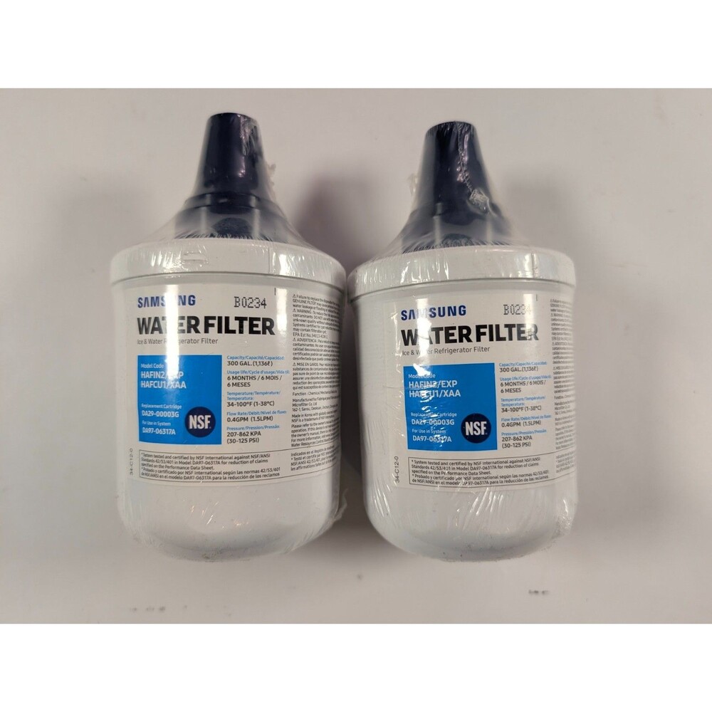 Samsung DA29-00003G HAF-CU1 Refrigerator Water Filter 2 Pack New Sealed